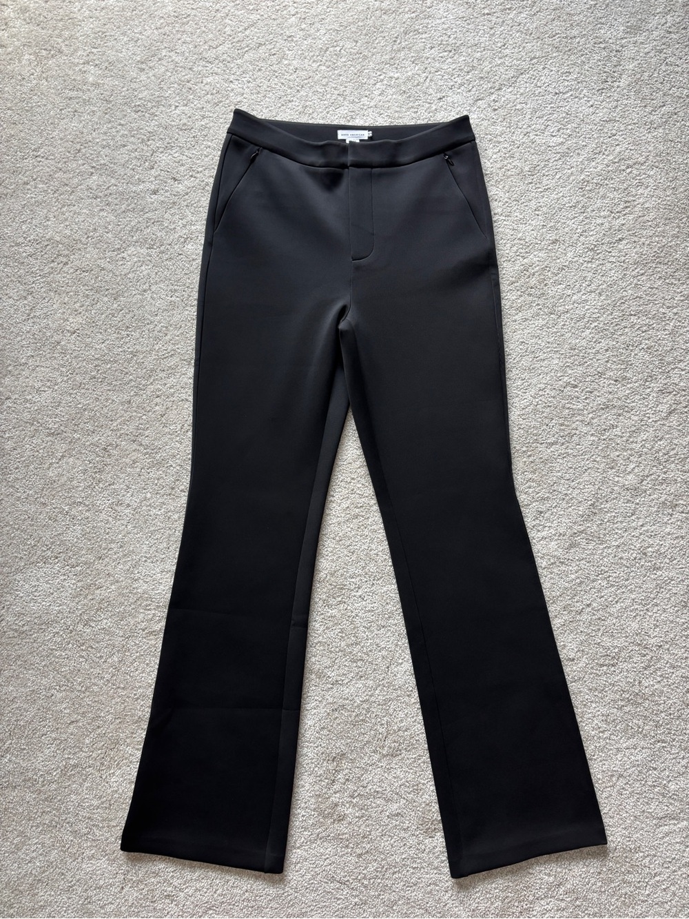 Good American Scuba Boss Straight Trouser Black Size 8 - Picture 4 of 11
